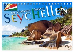 Seychellen - Die schönsten Strände (Tischkalender 2026 DIN A5 quer), CALVENDO Monatskalender