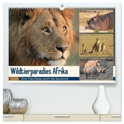 Wildtierparadies Afrika - Eine Foto-Reise durch die Savannen (hochwertiger Premium Wandkalender 2026 DIN A2 quer), Kunstdruck in Hochglanz