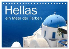 Cover Hellas - ein Meer der Farben (Tischkalender 2026 DIN A5 quer), CALVENDO Monatskalender