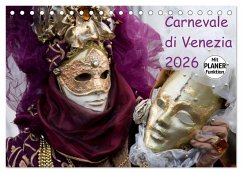 Carnevale di Venezia 2026 (Tischkalender 2026 DIN A5 quer), CALVENDO Monatskalender