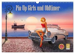 Cover Pin-Up Girls und Oldtimer by Mausopardia (Wandkalender 2026 DIN A3 quer), CALVENDO Monatskalender