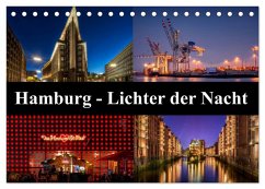 Cover Hamburg - Lichter der Nacht (Tischkalender 2026 DIN A5 quer), CALVENDO Monatskalender
