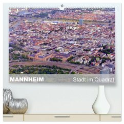 Mannheim - Stadt im Quadrat (hochwertiger Premium Wandkalender 2026 DIN A2 quer), Kunstdruck in Hochglanz