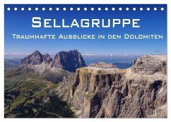 Cover Sellagruppe - Traumhafte Ausblicke in den Dolomiten (Tischkalender 2026 DIN A5 quer), CALVENDO Monatskalender