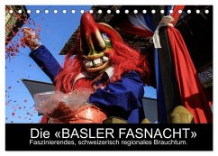 Cover BASLER FASNACHT - Faszinierendes, schweizerisch regionales Brauchtum. (Tischkalender 2026 DIN A5 quer), CALVENDO Monatskalender