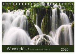 WASSERFÄLLE - Sanfte und tosende Schönheiten (Tischkalender 2026 DIN A5 quer), CALVENDO Monatskalender WASSERFÄLLE - Sanfte und tosende Schönheiten (Tischkalender 2026 DIN A5 quer), CALVENDO Monatskalender