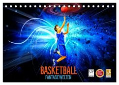 Basketball Fantasiewelten (Tischkalender 2026 DIN A5 quer), CALVENDO Monatskalender