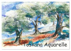 Cover Toskana Aquarelle (Wandkalender 2026 DIN A3 quer), CALVENDO Monatskalender