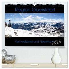 Region Oberstdorf - Kleinwalsertal und Nebelhorn (hochwertiger Premium Wandkalender 2026 DIN A2 quer), Kunstdruck in Hochglanz