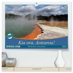 Cover Kia ora, Aotearoa - Wunderbares Neuseeland (hochwertiger Premium Wandkalender 2026 DIN A2 quer), Kunstdruck in Hochglanz