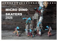 Cover Micro Dino Skaters 2026 (Tischkalender 2026 DIN A5 quer), CALVENDO Monatskalender