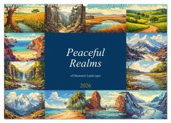 Cover Peaceful Realms of Illustrated Landscapes (Wall Calendar 2026 DIN A2 landscape), CALVENDO 12 Month Wall Calendar