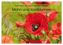 Cover Farbtupfer auf sommerlichen Feldern - Mohn und Kornblumen (Wandkalender 2026 DIN A3 quer), CALVENDO Monatskalender