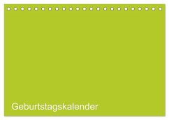 Cover Bastel-Geburtstagskalender grün / Geburtstagskalender (Tischkalender 2026 DIN A5 quer), CALVENDO Monatskalender