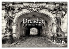 Dresden Schwarz Weiss 2026 (Wandkalender 2026 DIN A2 quer), CALVENDO Monatskalender Dresden Schwarz Weiss 2026 (Wandkalender 2026 DIN A2 quer), CALVENDO Monatskalender