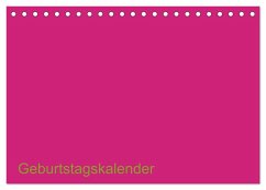 Cover Bastel-Geburtstagskalender pink / Geburtstagskalender (Tischkalender 2026 DIN A5 quer), CALVENDO Monatskalender