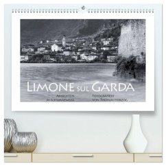 Limone sul Garda schwarzweiß (hochwertiger Premium Wandkalender 2026 DIN A2 quer), Kunstdruck in Hochglanz Limone sul Garda schwarzweiß (hochwertiger Premium Wandkalender 2026 DIN A2 quer), Kunstdruck in Hochglanz