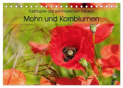Cover Farbtupfer auf sommerlichen Feldern - Mohn und Kornblumen (Tischkalender 2026 DIN A5 quer), CALVENDO Monatskalender
