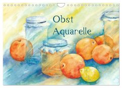 Obst Aquarelle (Wandkalender 2026 DIN A4 quer), CALVENDO Monatskalender