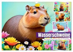 Cover Wasserschweine. Mit Capybaras durch Fluss, Feld und Jahreszeiten (Wandkalender 2026 DIN A3 quer), CALVENDO Monatskalender