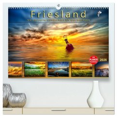 Friesland, verzauberte Landschaft an der Nordsee (hochwertiger Premium Wandkalender 2026 DIN A2 quer), Kunstdruck in Hochglanz