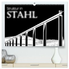 Struktur in Stahl (hochwertiger Premium Wandkalender 2026 DIN A2 quer), Kunstdruck in Hochglanz