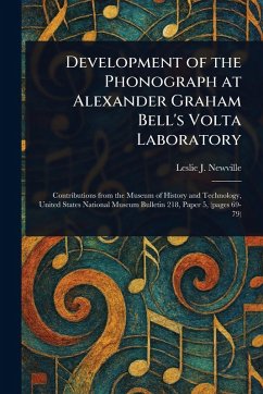 Cover Development of the Phonograph at Alexander Graham Bell's Volta Laboratory