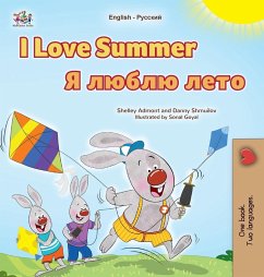 Cover I Love Summer (English Russian Bilingual Children's Book)