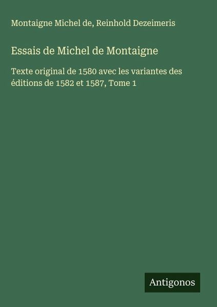 Essais de Michel de Montaigne