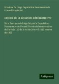 Exposé de la situation administrative Exposé de la situation administrative