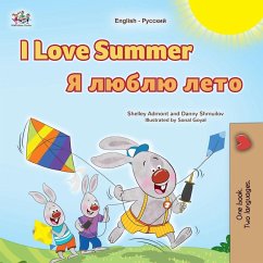 Cover I Love Summer (English Russian Bilingual Children's Book)