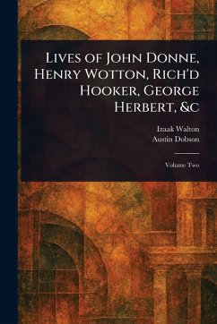 Cover Lives of John Donne, Henry Wotton, Rich'd Hooker, George Herbert, &c