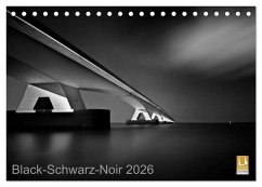Black-Schwarz-Noir 2026 (Tischkalender 2026 DIN A5 quer), CALVENDO Monatskalender