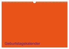 Cover Bastel-Geburtstagskalender orange / Geburtstagskalender (Wandkalender 2026 DIN A3 quer), CALVENDO Monatskalender