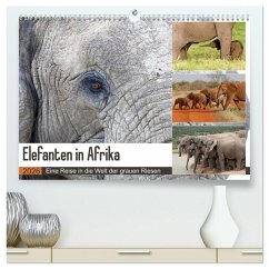 Elefanten in Afrika (hochwertiger Premium Wandkalender 2026 DIN A2 quer), Kunstdruck in Hochglanz Elefanten in Afrika (hochwertiger Premium Wandkalender 2026 DIN A2 quer), Kunstdruck in Hochglanz