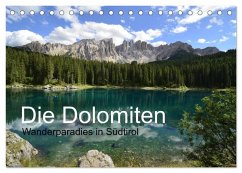 Die Dolomiten - Wanderparadies in Südtirol (Tischkalender 2026 DIN A5 quer), CALVENDO Monatskalender