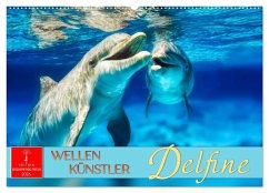 Delfine - Wellen Künstler (Wandkalender 2026 DIN A2 quer), CALVENDO Monatskalender