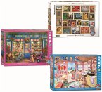 Puzzle 3er-Pack (Books/FineArt/Ocean Cottage)