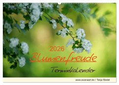 Cover Blumenfreude Terminkalender (Wandkalender 2026 DIN A2 quer), CALVENDO Monatskalender