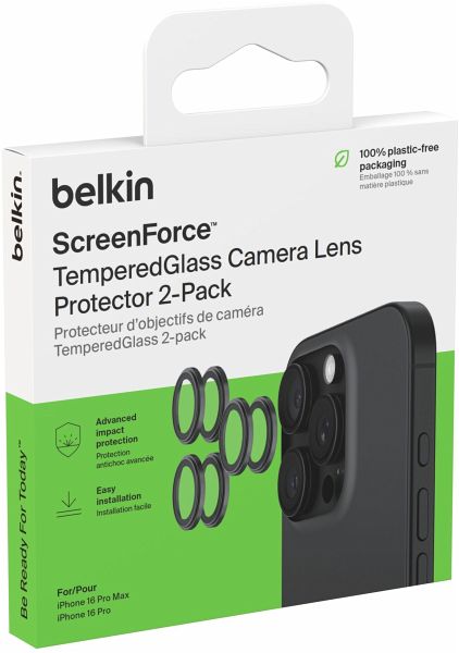 1x2 Belkin Kameralinsenschutz TempGlass iPhone 16Pro/16ProMax 1x2 Belkin Kameralinsenschutz TempGlass iPhone 16Pro/16ProMax