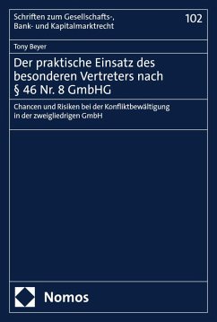 Cover Der praktische Einsatz des besonderen Vertreters nach § 46 Nr. 8 GmbHG (eBook, PDF)