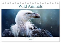 Wild Animals - Wilde Tiere (Tischkalender 2026 DIN A5 quer), CALVENDO Monatskalender Wild Animals - Wilde Tiere (Tischkalender 2026 DIN A5 quer), CALVENDO Monatskalender