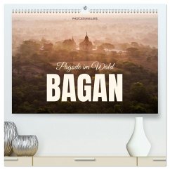 Bagan - Pagode im Wald (hochwertiger Premium Wandkalender 2026 DIN A2 quer), Kunstdruck in Hochglanz