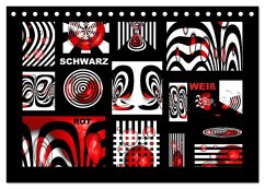 SCHWARZ, WEIß, ROT (Tischkalender 2026 DIN A5 quer), CALVENDO Monatskalender SCHWARZ, WEIß, ROT (Tischkalender 2026 DIN A5 quer), CALVENDO Monatskalender