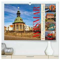 Wismar - Eine Hansestadt mit Charme (hochwertiger Premium Wandkalender 2026 DIN A2 quer), Kunstdruck in Hochglanz
