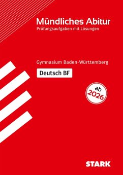 Cover STARK Deutsch BF - Mündliche Abiturprüfung ab 2026 BW - Prüfungsvorbereitung