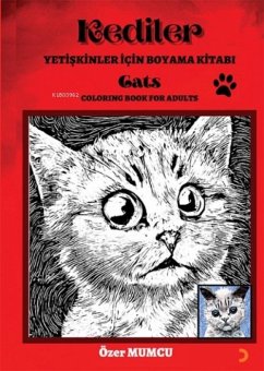 Cover Yetiskinler icin Boyama Kitabi - Kediler