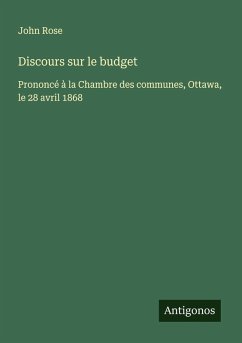 Cover Discours sur le budget