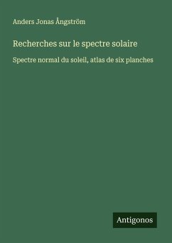 Cover Recherches sur le spectre solaire