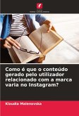 Como é que o conteúdo gerado pelo utilizador relacionado com a marca varia no Instagram?